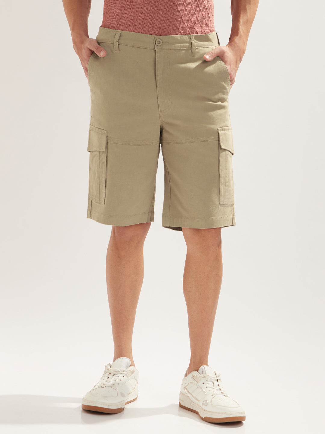Solid Cargo Shorts
