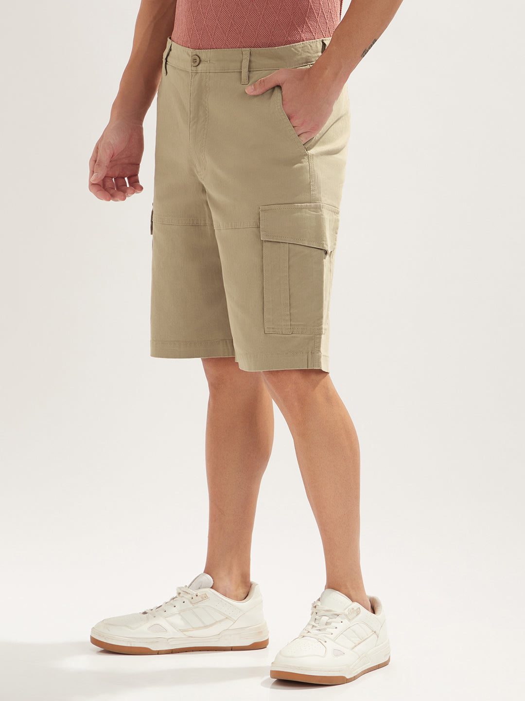 Solid Cargo Shorts