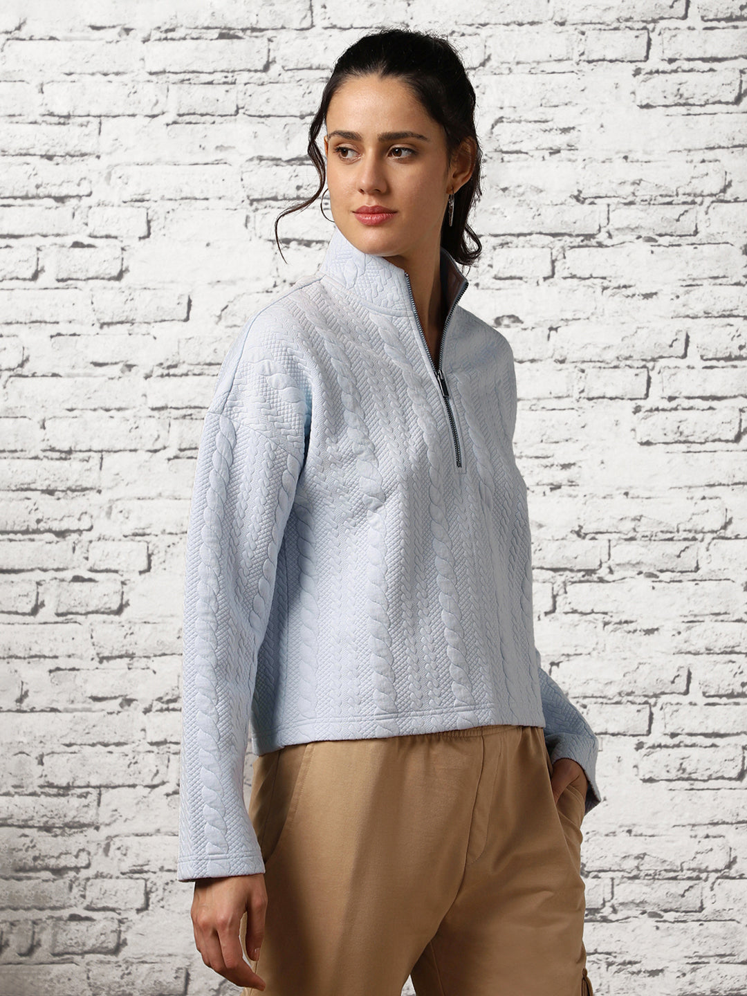 Women Oversized Zip-up Sweatshirts