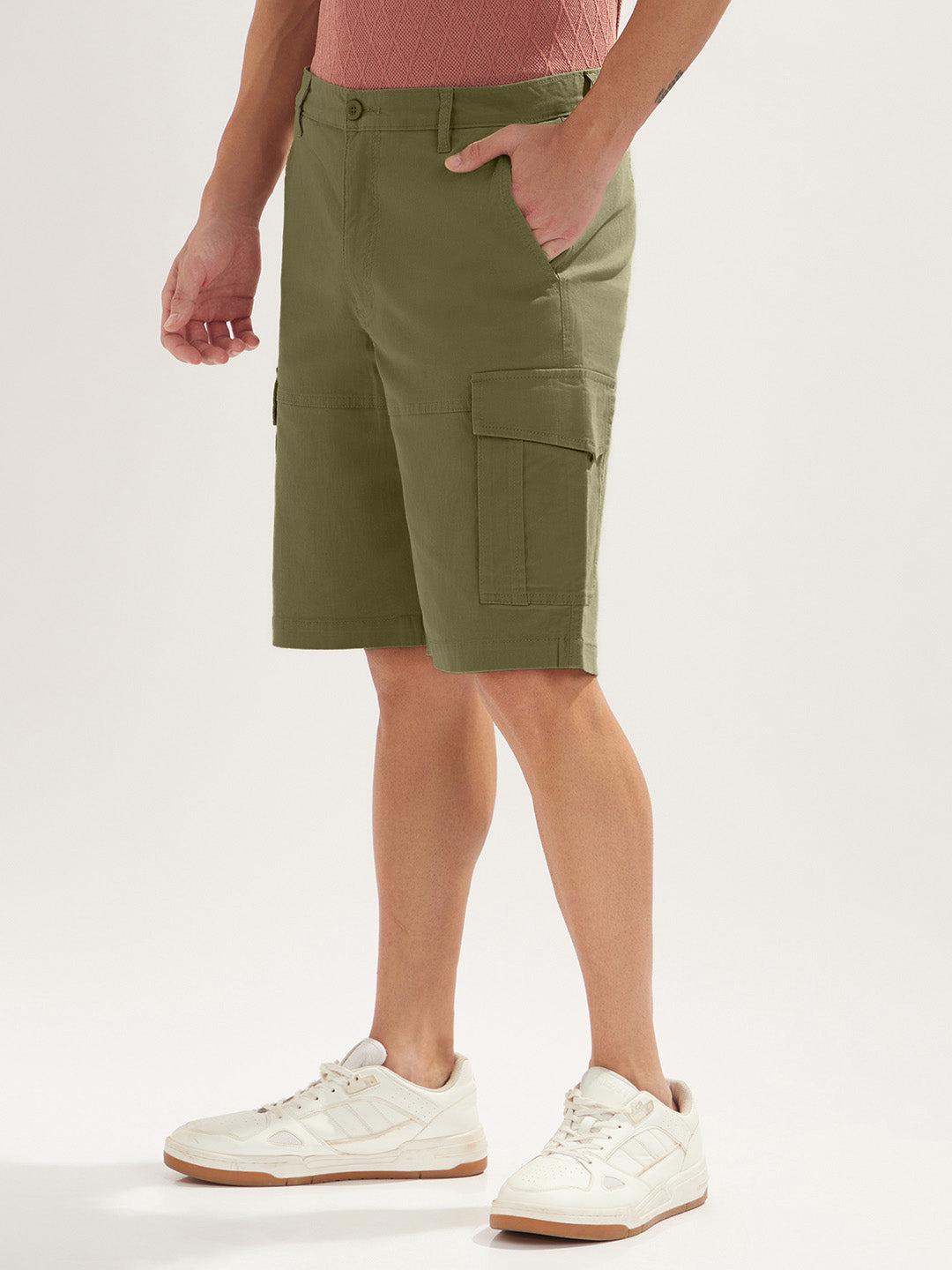 Solid Cargo Shorts