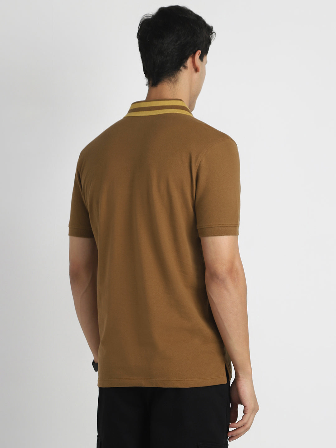 Striped Collar Polo T-Shirt