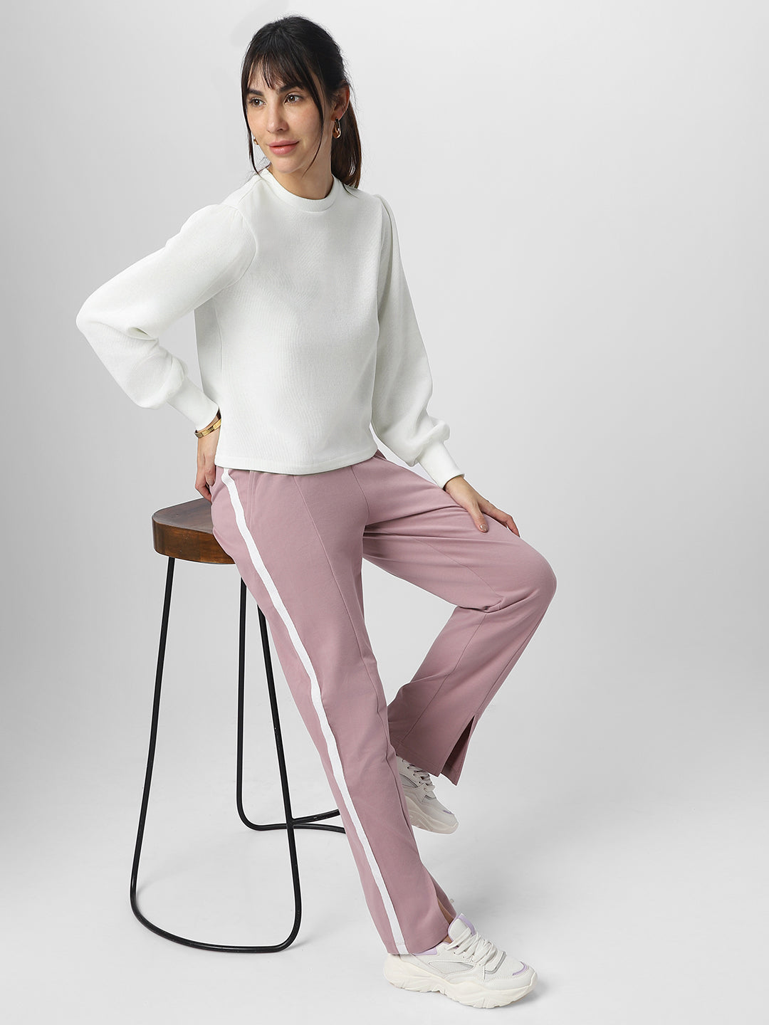 Women Chiara Self Design Pullover