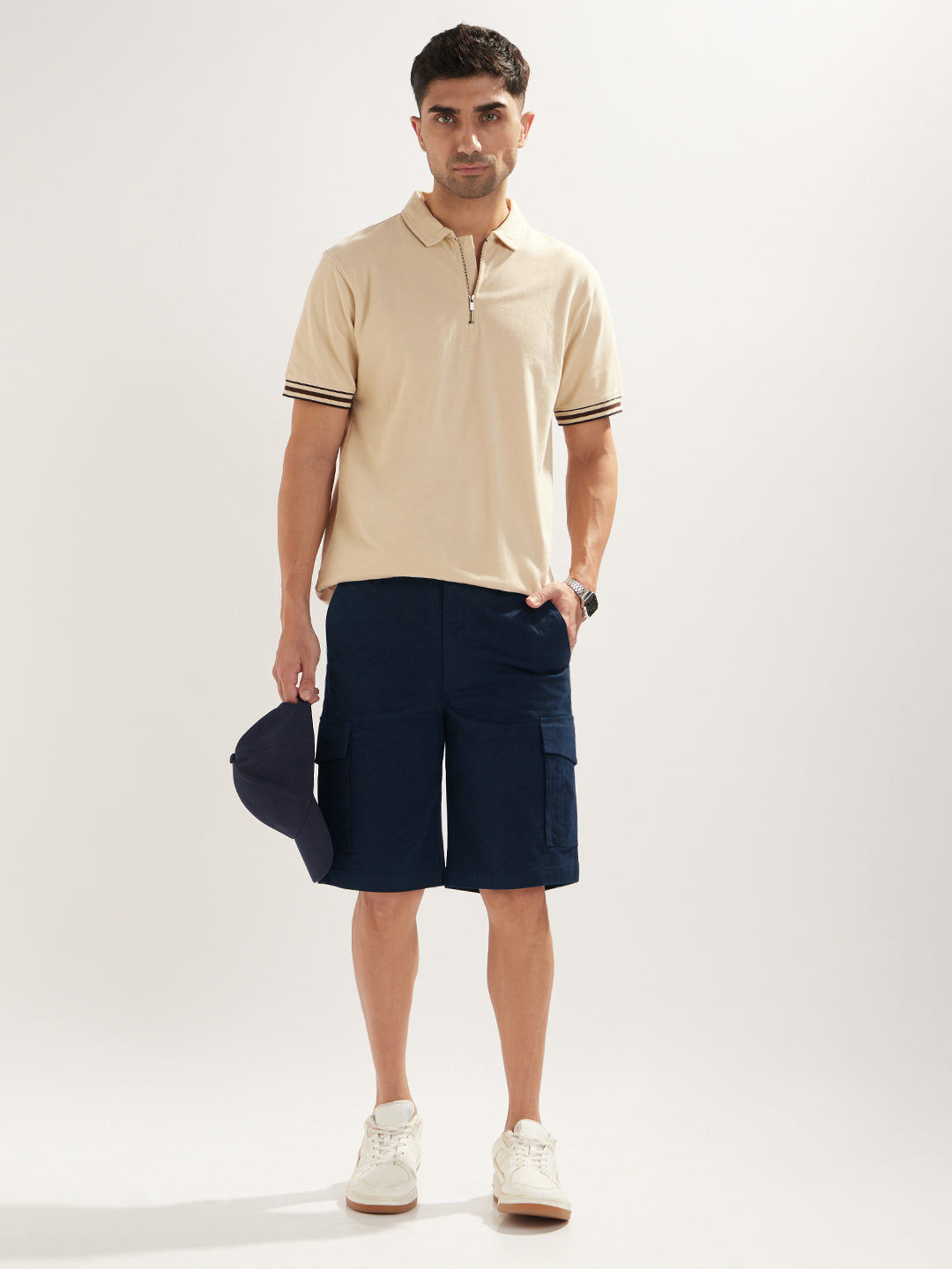 Solid Cargo Shorts