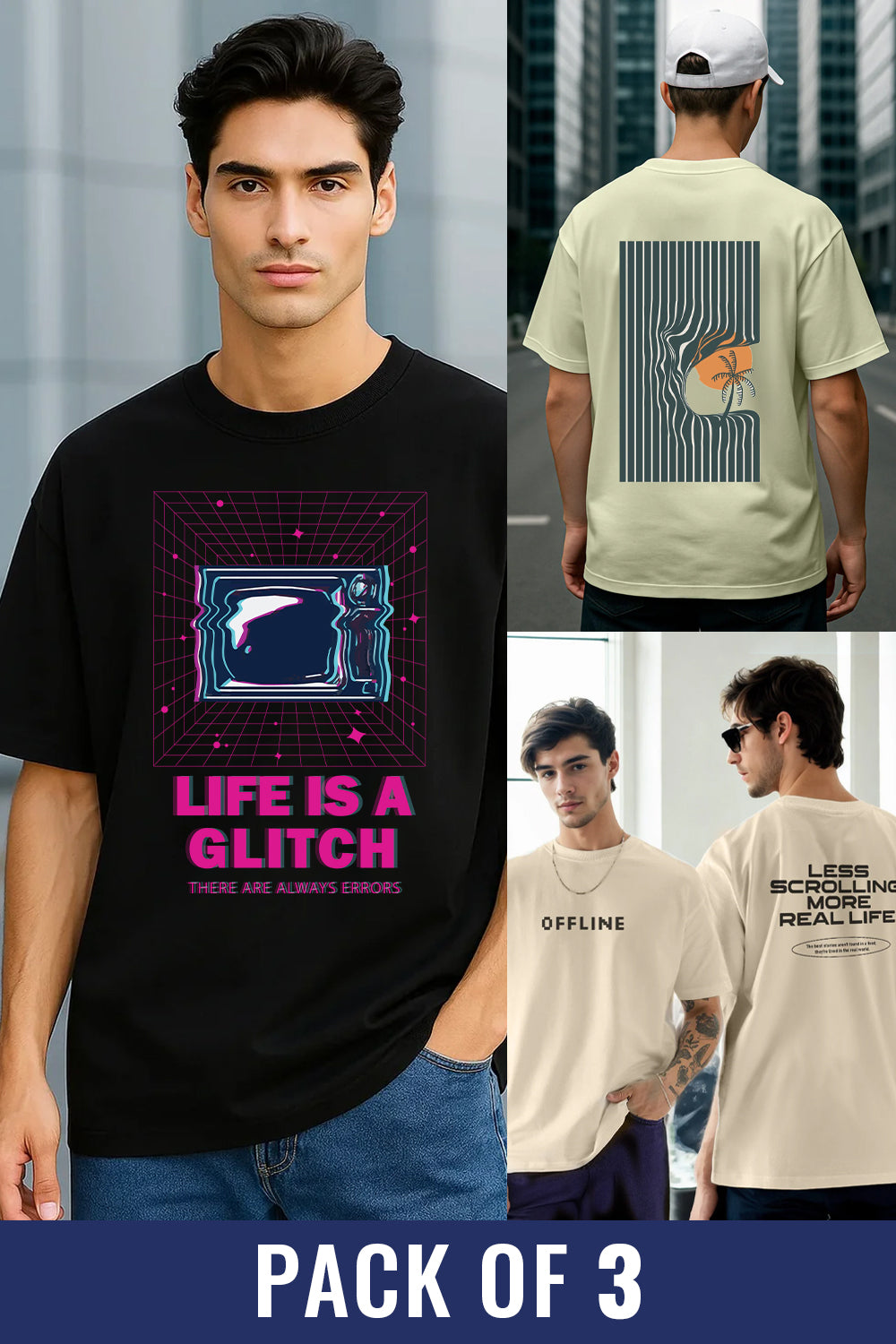 Oversized Tees - 3-Pack