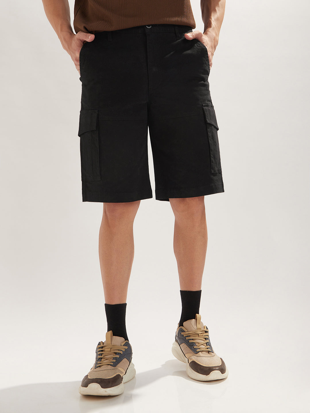 Solid Cargo Shorts