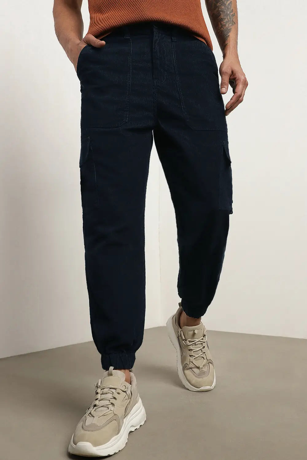 Corduroy Woven Cargo Pants