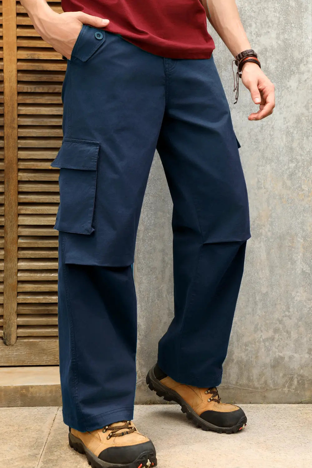 Baggy Fit Woven Cargo Pants
