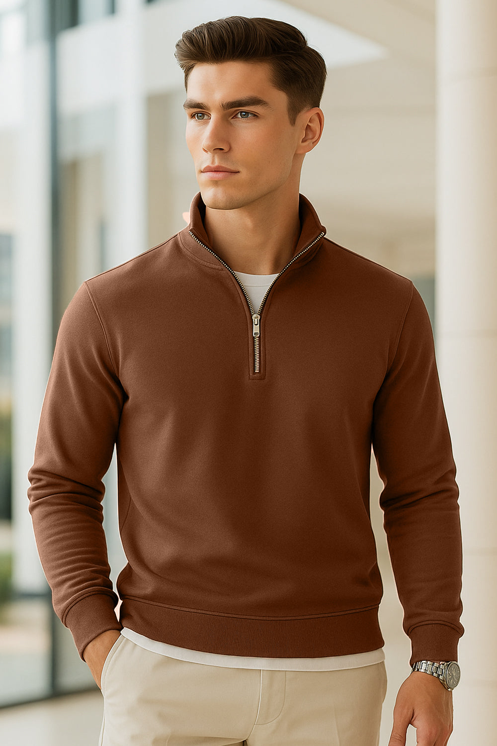 Mock Neck Sweatshirt