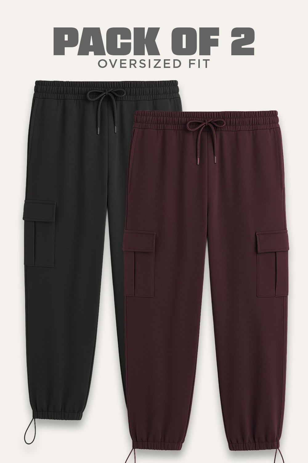 2-Pack Oversized Cargo Joggers