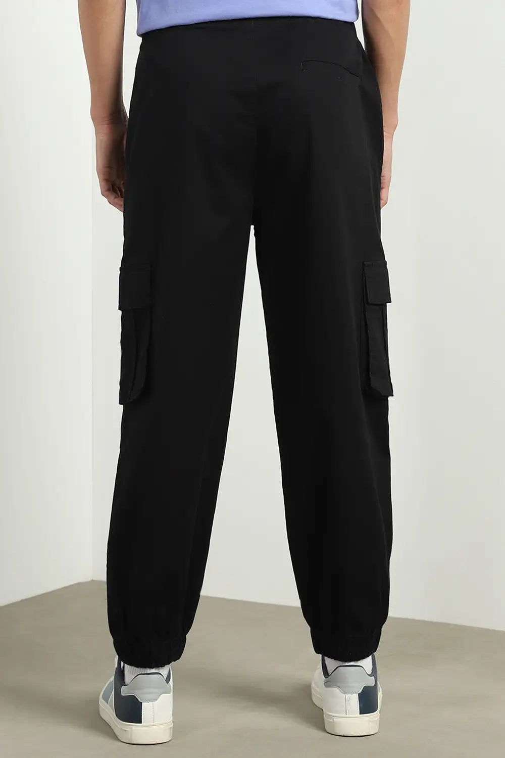 Oversized Woven Black Cargo Pants