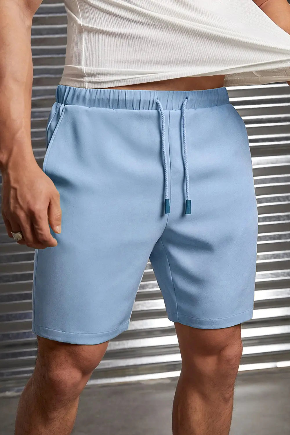 Eiffel Tower Zip Pocket Shorts
