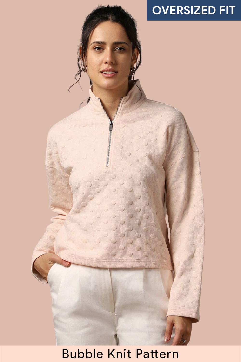 Women Oversized Zip-up Sweatshirts