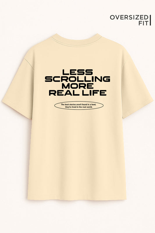 Less Scrolling Oversized Fit Women Tee