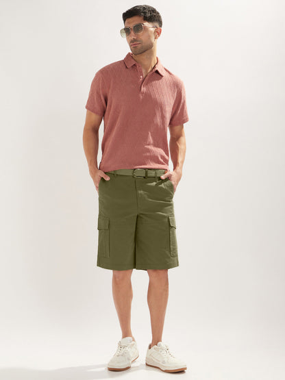 Solid Cargo Shorts
