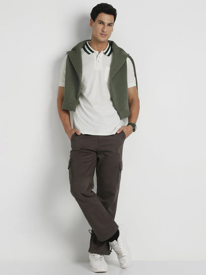 Striped Collar Polo T-Shirt