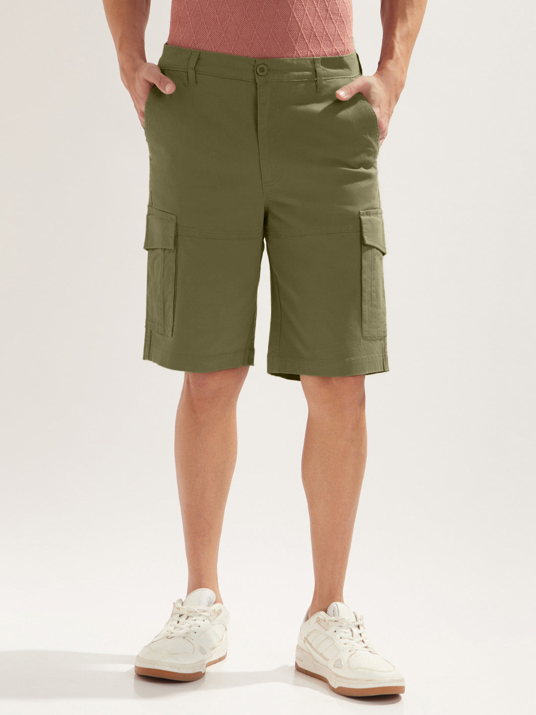 Solid Cargo Shorts