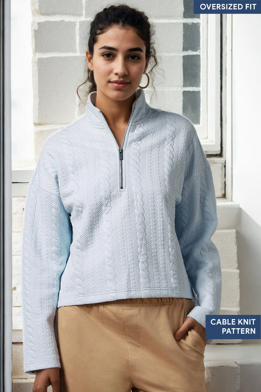 Women Oversized Zip-up Sweatshirts