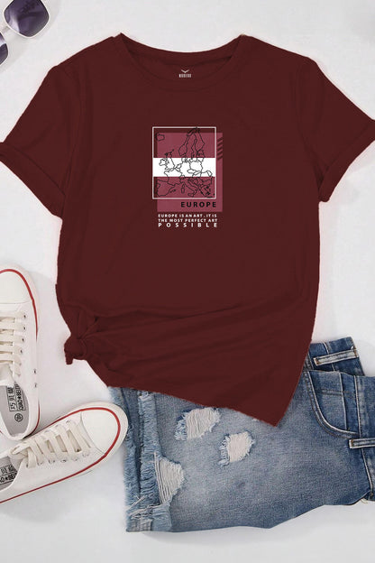 Boyfriend Europe map Classic Fit T-Shirt