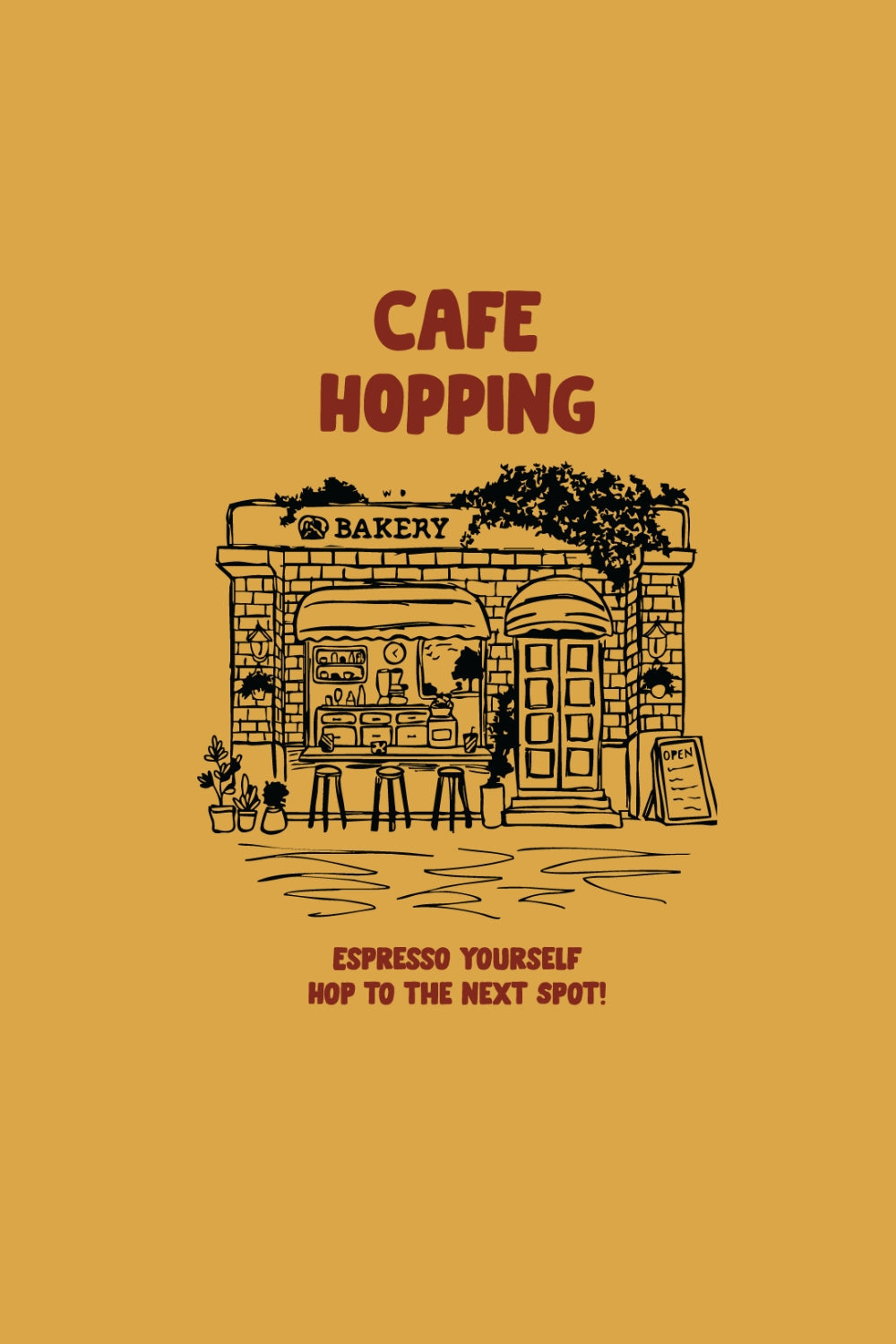 Cafe hopping Oversized T-Shirt