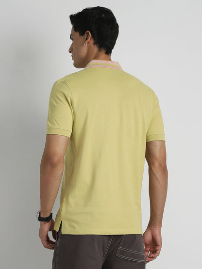 Striped Collar Polo T-Shirt