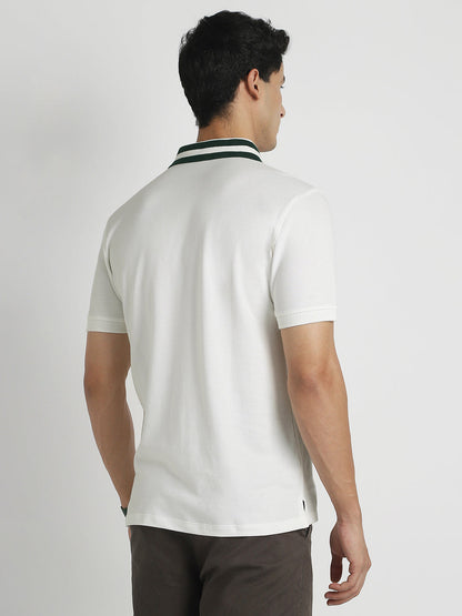 Striped Collar Polo T-Shirt