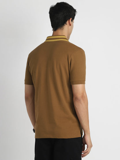 Striped Collar Polo T-Shirt