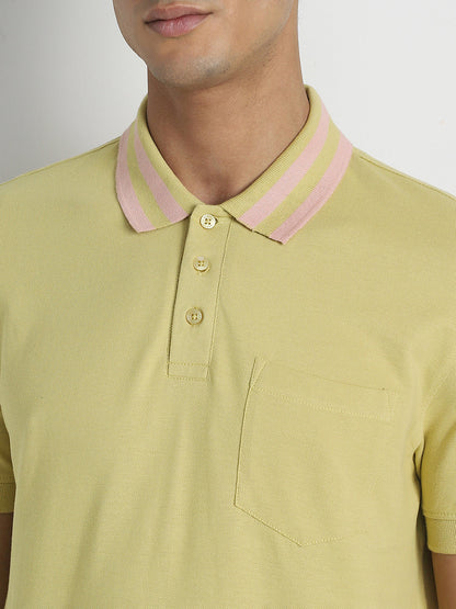 Striped Collar Polo T-Shirt