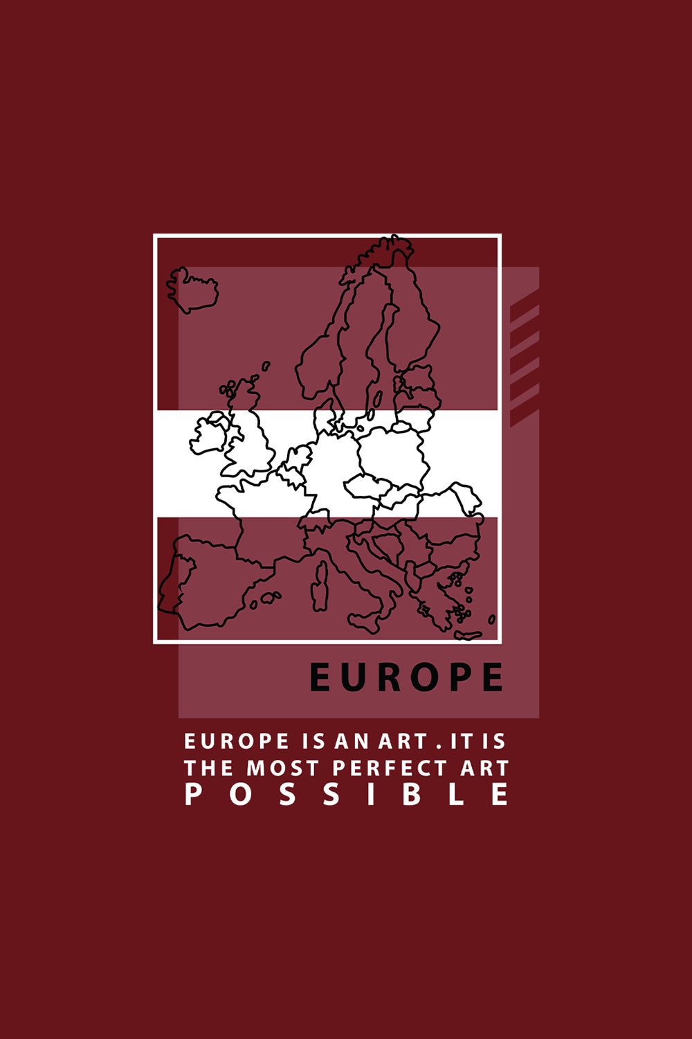 Boyfriend Europe map Classic Fit T-Shirt