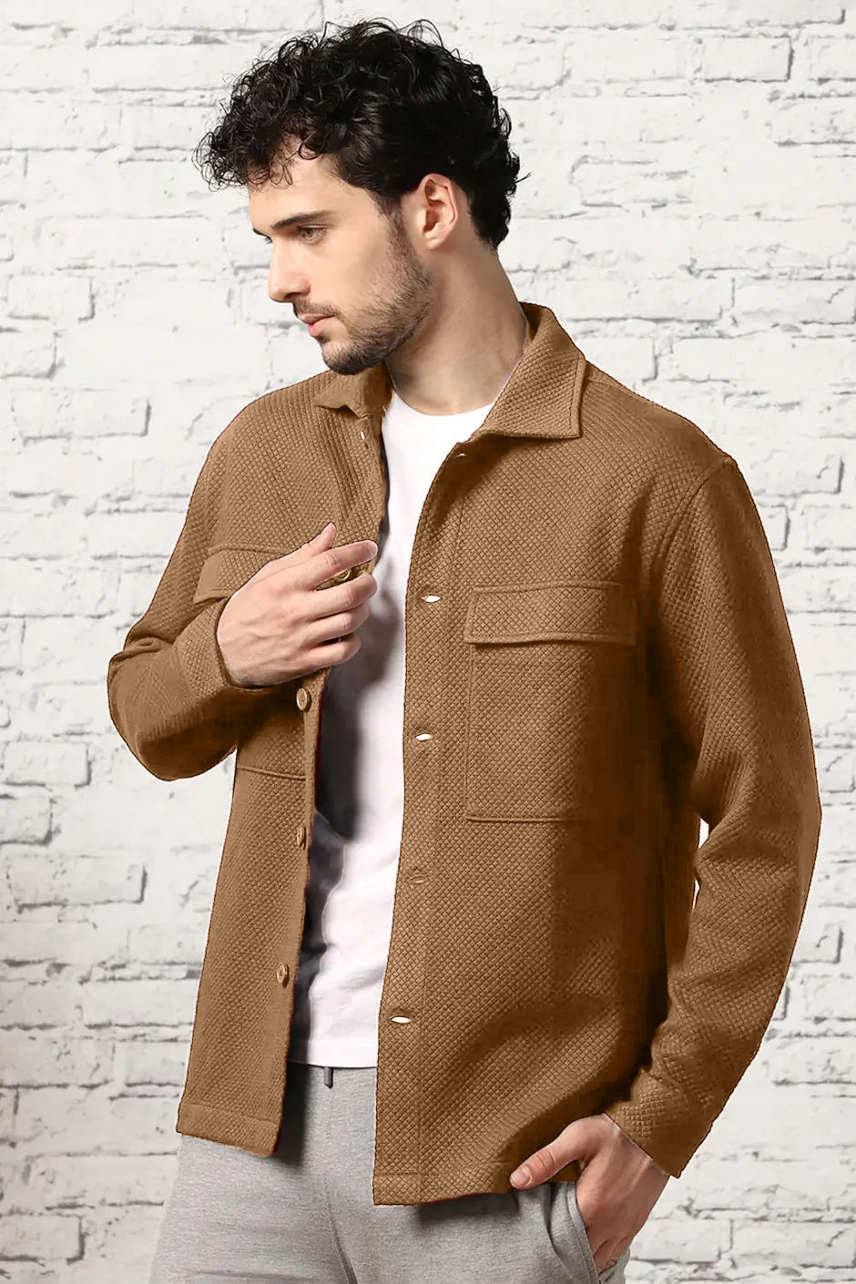 Oversized Textured Shackets