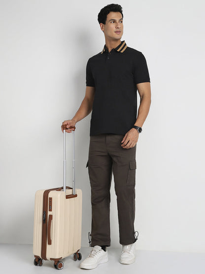 Striped Collar Polo T-Shirt