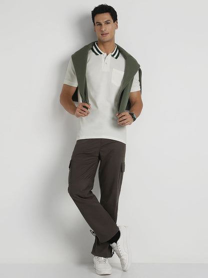 Striped Collar Polo T-Shirt