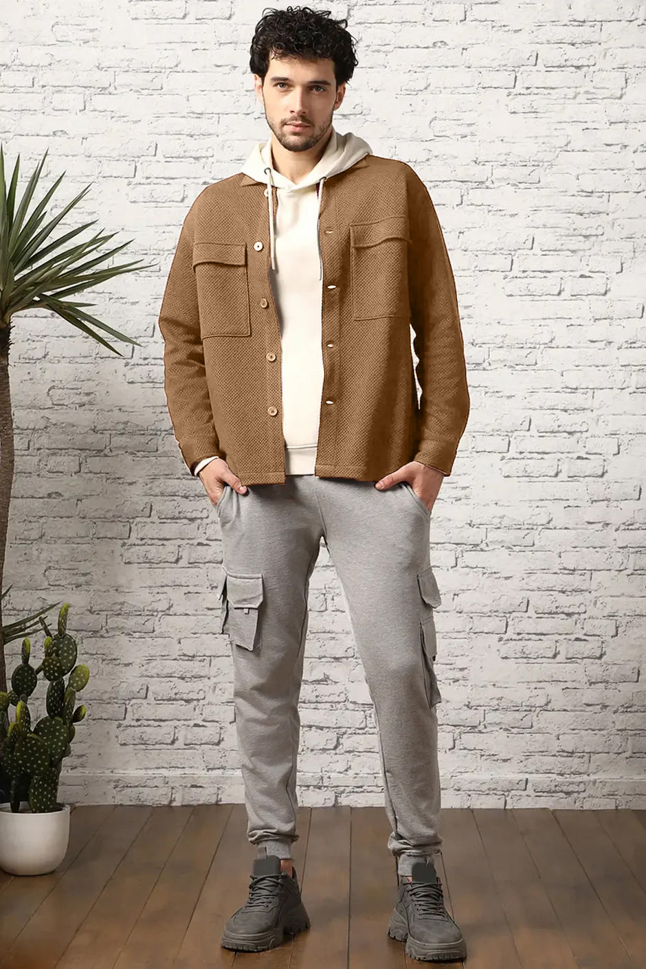 Oversized Textured Shackets