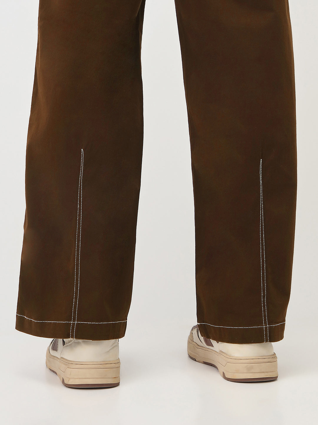 Oversized Contrast Stitch Cargo Pants