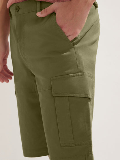 Solid Cargo Shorts