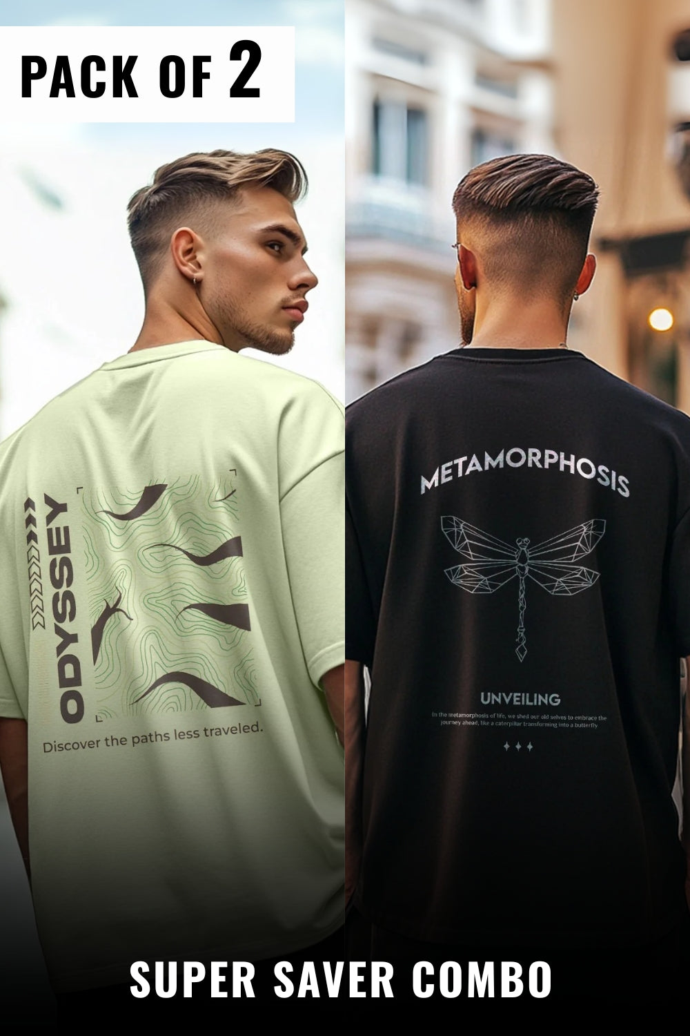 Pack of 2 Oversized Tees