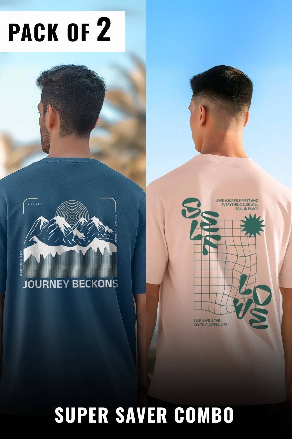 Pack of 2 Oversized Tees