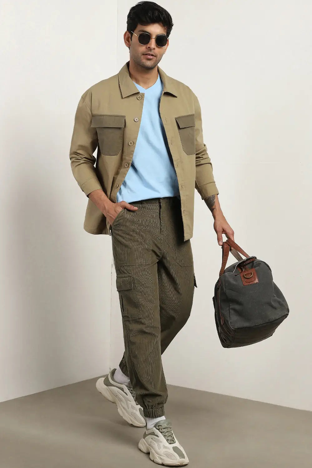 Corduroy Woven Cargo Pants