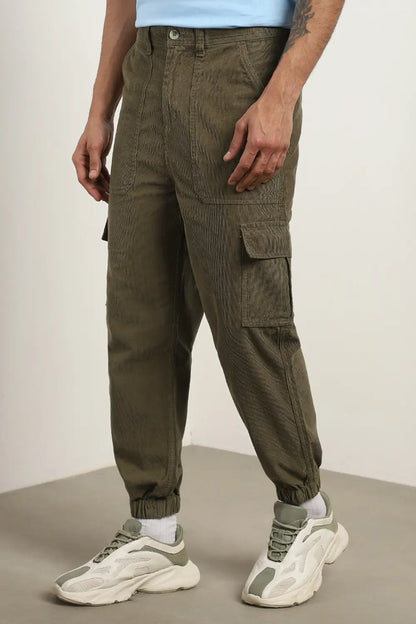Corduroy Woven Cargo Pants