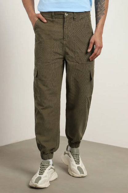 Corduroy Woven Cargo Pants