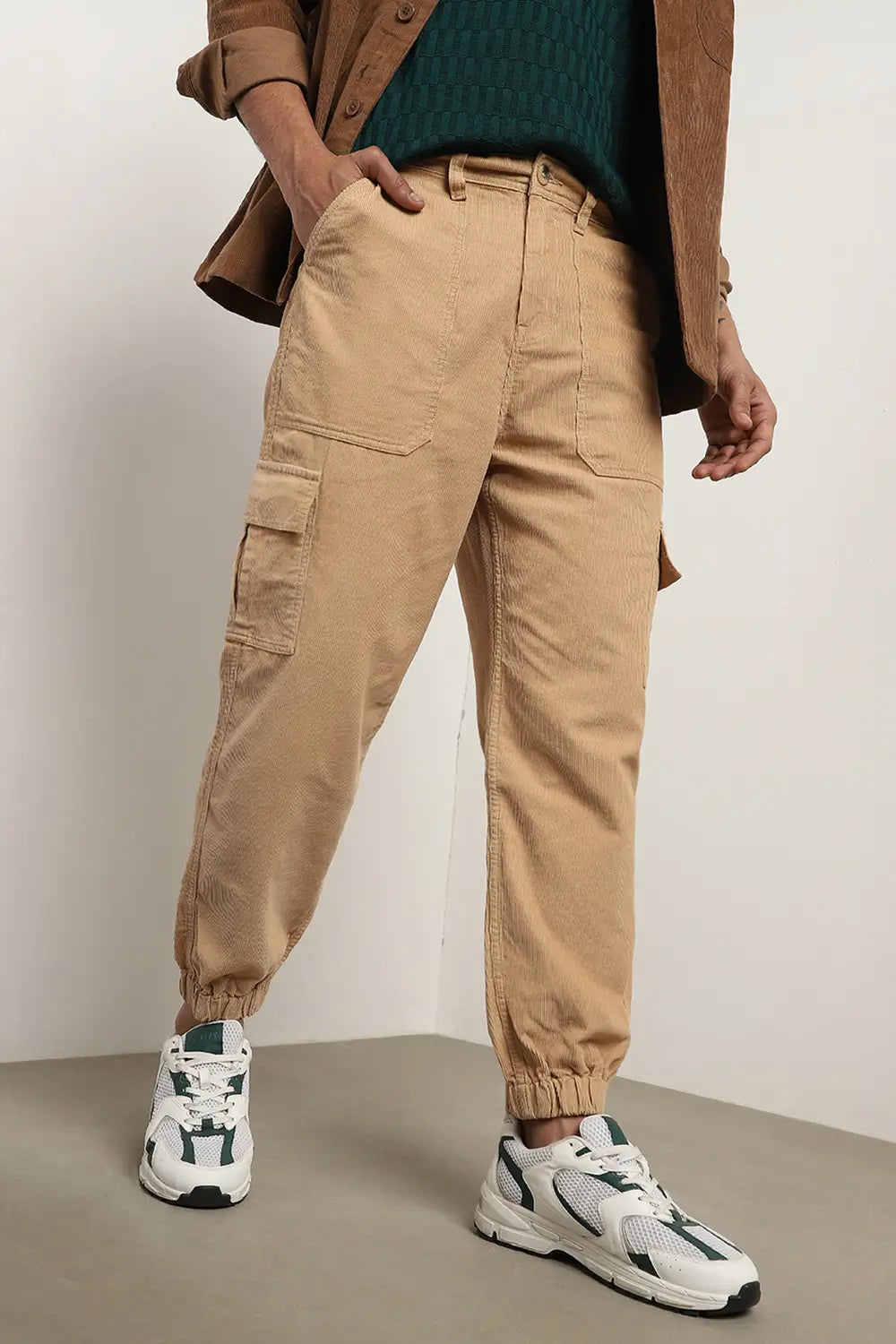 Corduroy Woven Cargo Pants