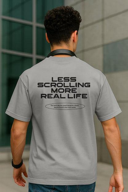 Less Scrolling Oversized T-Shirt