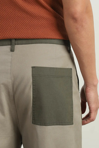 Baggy Fit Colorblocked Woven Cargo Pants