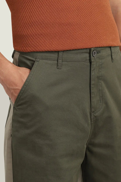 Baggy Fit Colorblocked Woven Cargo Pants