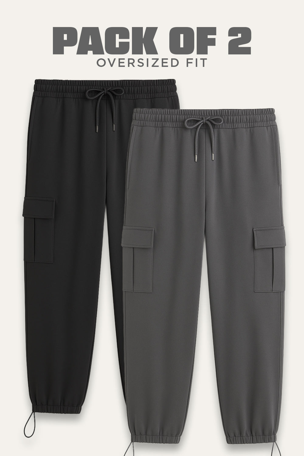 2-Pack Oversized Cargo Joggers