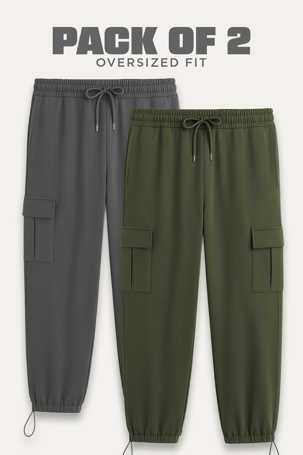 2-Pack Oversized Cargo Joggers