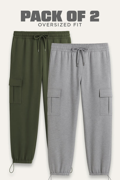2-Pack Oversized Cargo Joggers