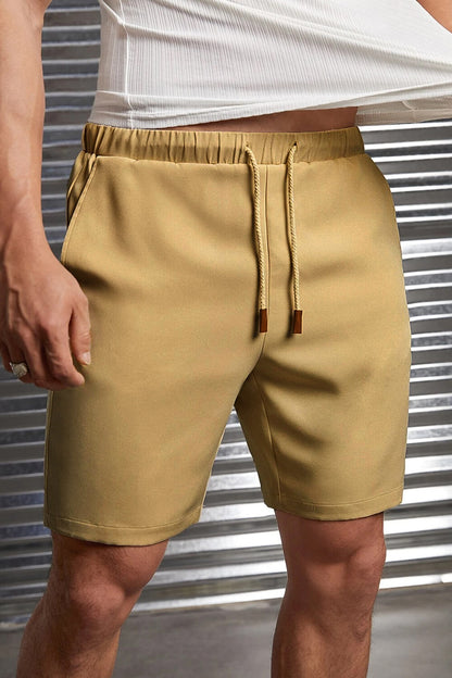 Olive Green Zip Pocket Shorts