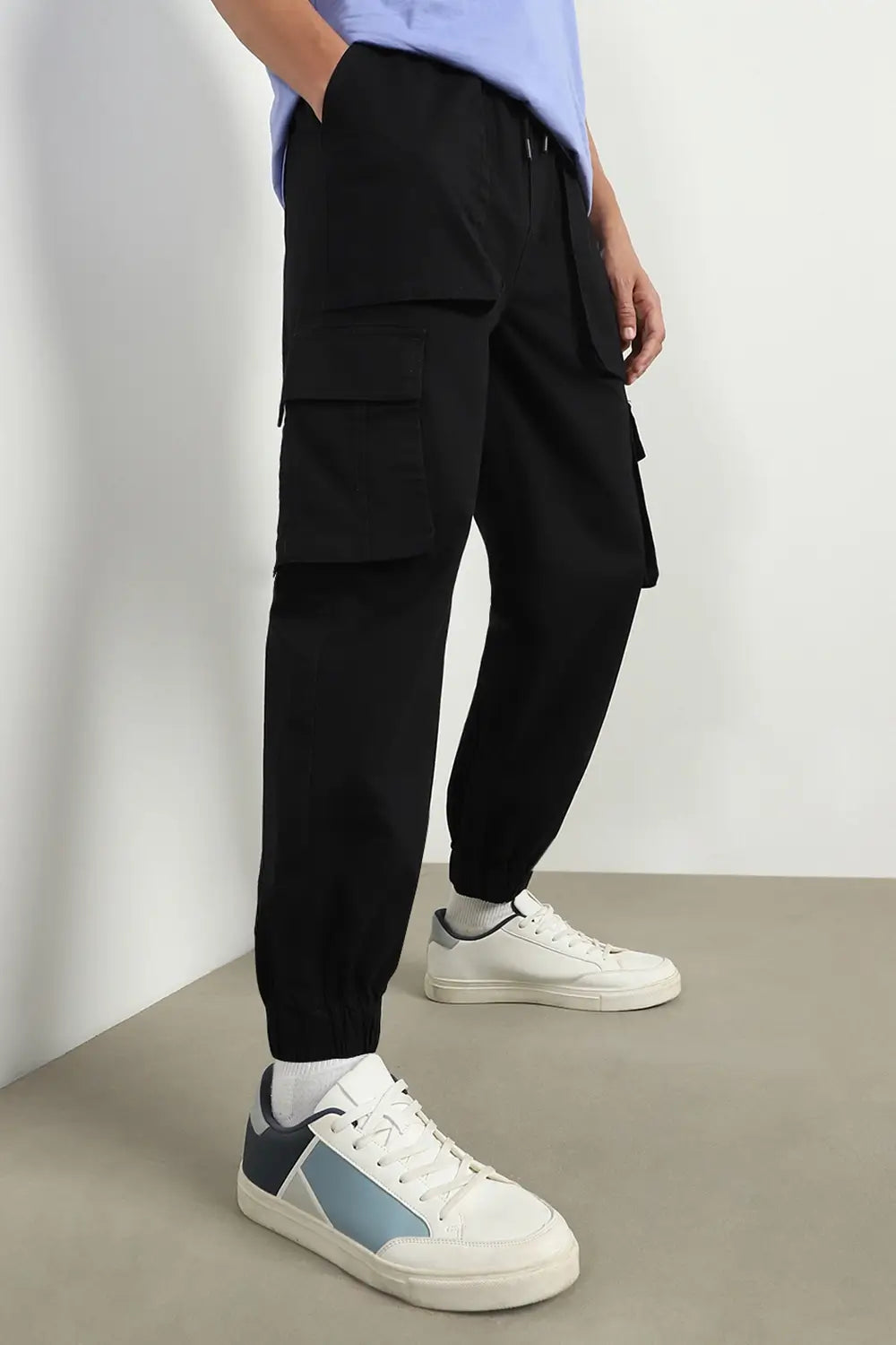 Oversized Woven Black Cargo Pants