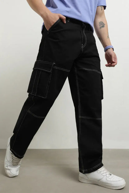 Classic Straight Fit Woven Cargo Pants