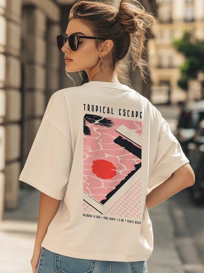 Tropical Escape Oversized T-Shirt